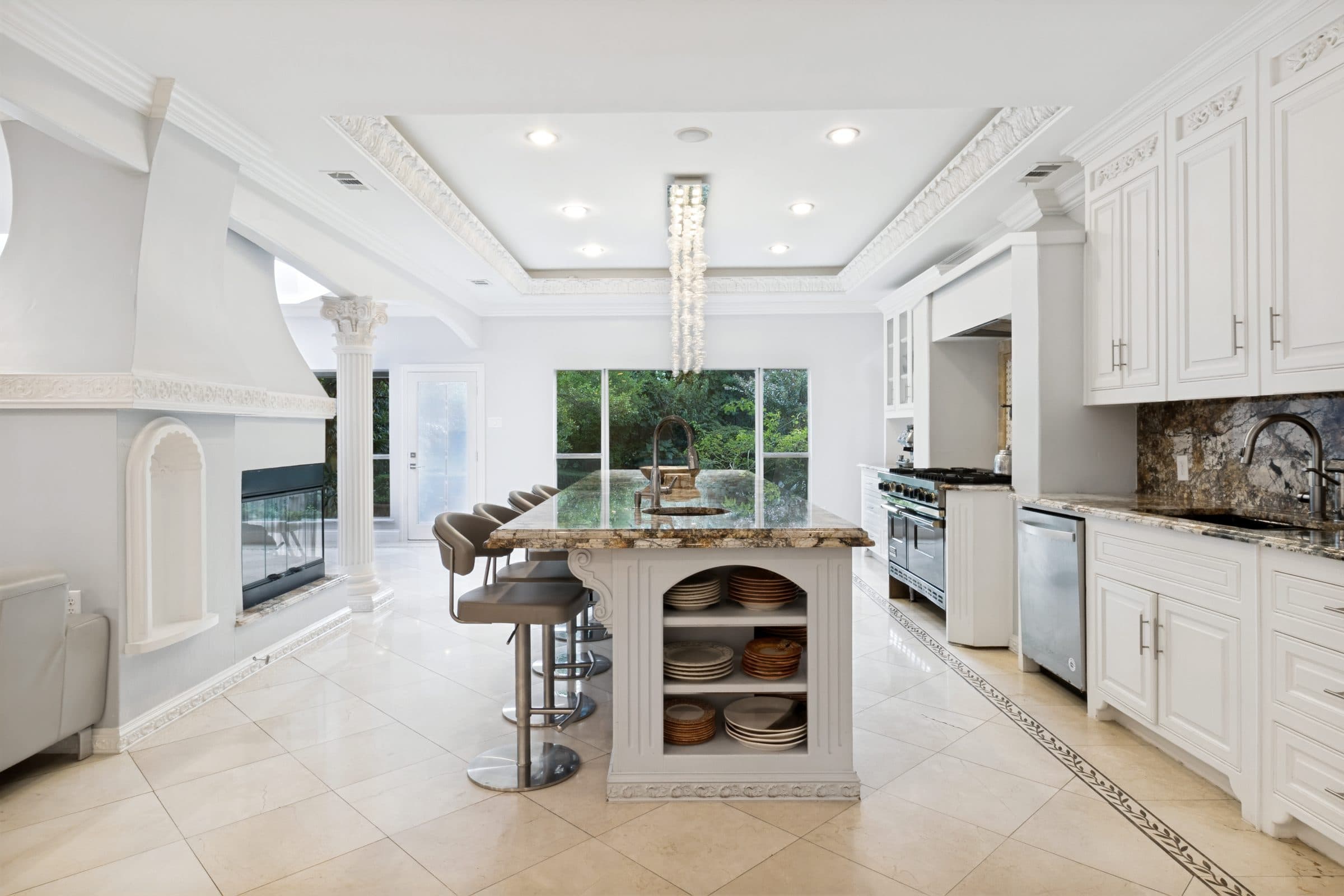 Formal dining room in a luxury residence