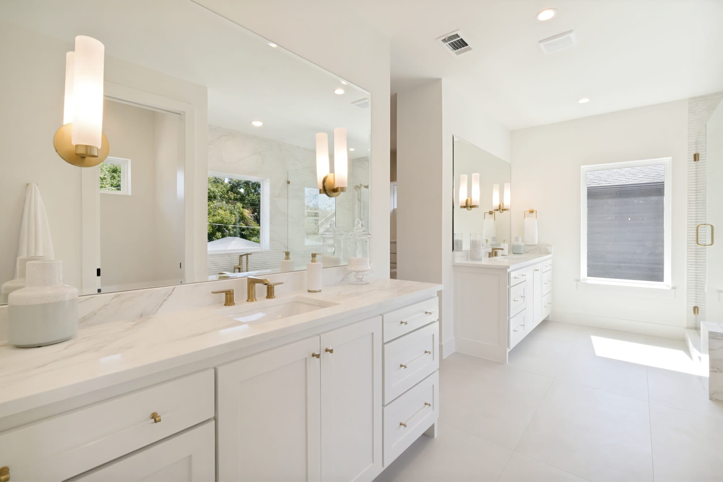 Interior living space in a modern new-construction home